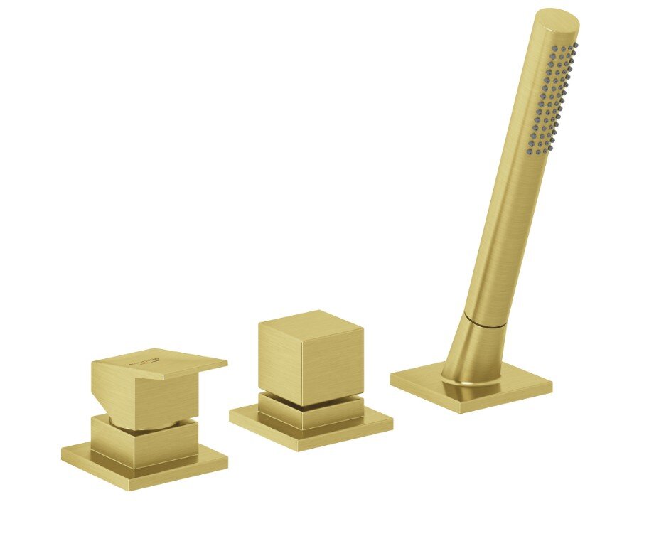 Изображение товара Смеситель для ванны и душа Kludi Decus 54447N075 золото брашированное