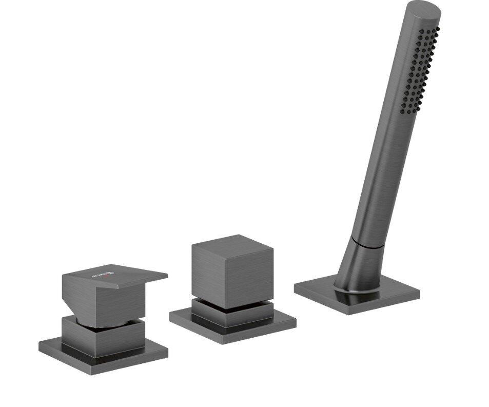 Изображение товара Смеситель Kludi Decus 54447N275 для ванны и душа, оружейная сталь, Германия