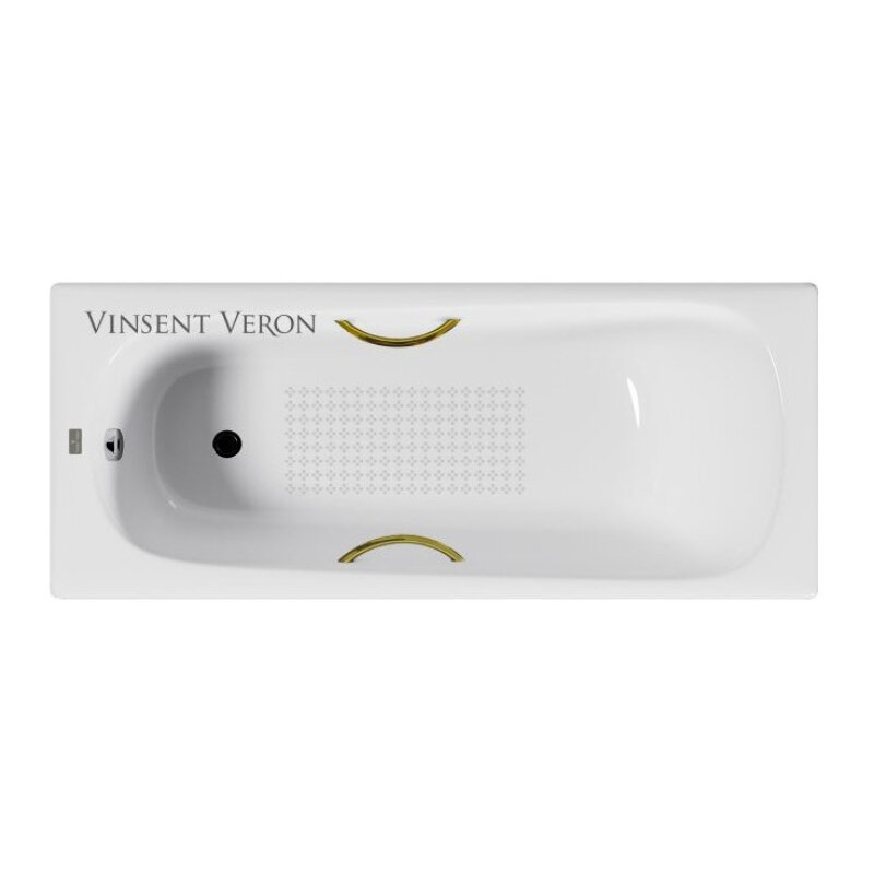 Изображение товара Чугунная ванна Vinsent Veron Concept 170x70 см белая с антискользящим покрытием Изображение товара Чугунная ванна Vinsent Veron Concept 170x70 см белая с антискользящим покрытием