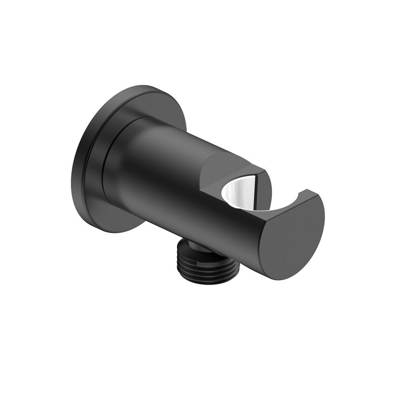 Изображение товара Шланговое подсоединение с держателем Aquame Siena AQM8714MB, цвет черный матовый