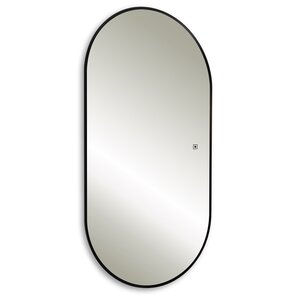 Изображение товара Зеркало Aquame AQM9109B, 55 см, с LED-подсветкой, подогревом и сенсором, цвет рамы черный