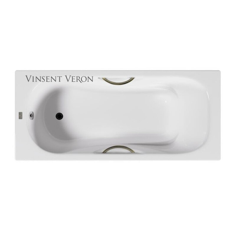 Изображение товара Чугунная ванна Vinsent Veron Aura 170x70 см с ручками бронза белая