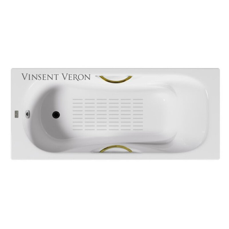 Изображение товара Чугунная ванна Vinsent Veron Aura 170x70 см с антискользящим покрытием