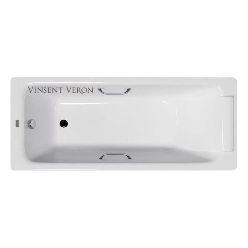 Изображение товара Чугунная ванна Vinsent Veron 170 x 70 см с хромированными ручками Изображение товара Чугунная ванна Vinsent Veron 170 x 70 см с хромированными ручками