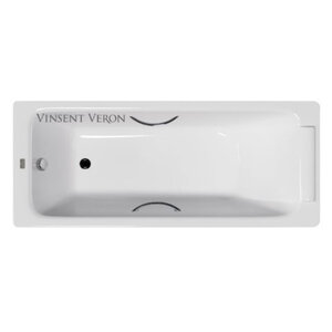 Изображение товара Чугунная ванна Vinsent Veron Italon VIT1707045H/E60327CH, 170 x 70 см, ручки хром, цвет белый