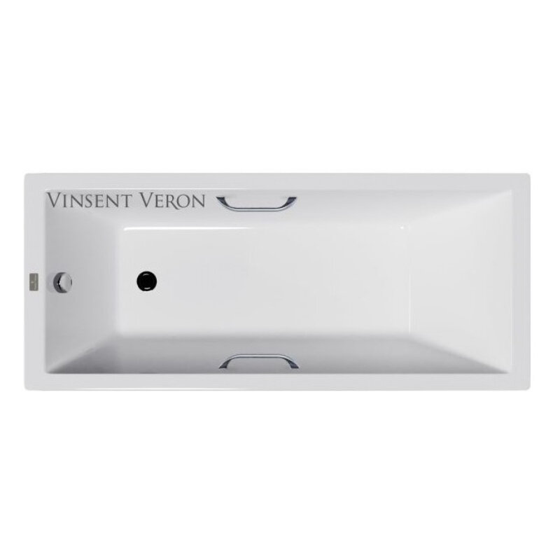 Изображение товара Чугунная ванна Vinsent Veron Square 140x70 см белая с хромированными ручками Изображение товара Чугунная ванна Vinsent Veron Square 140x70 см белая с хромированными ручками