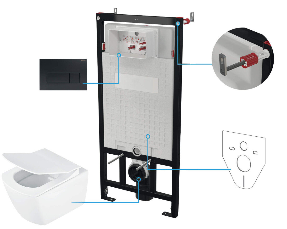 Изображение товара Инсталляция Deante с унитазом CDZN6ZPW и сиденьем микролифт