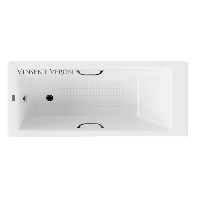 Изображение товара Чугунная ванна Vinsent Veron Tampa 170x70 с антискользящим покрытием