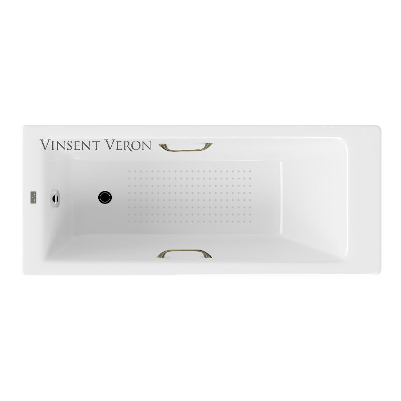 Изображение товара Чугунная ванна Vinsent Veron Tampa 170x70 см с антискользящим покрытием