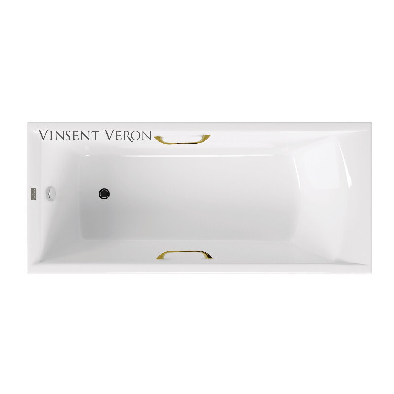 Изображение товара Чугунная ванна Vinsent Veron Devon 180 x 70 см с золотыми ручками Изображение товара Чугунная ванна Vinsent Veron Devon 180 x 70 см с золотыми ручками