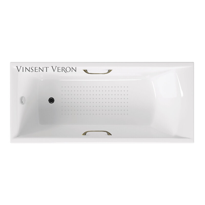 Изображение товара Чугунная ванна Vinsent Veron Devon 180x70 см белая с антискользящим покрытием Изображение товара Чугунная ванна Vinsent Veron Devon 180x70 см белая с антискользящим покрытием