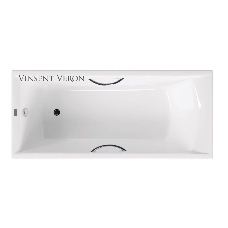 Изображение товара Чугунная ванна Vinsent Veron Devon 180х70 см с ручками и хромированными деталями Изображение товара Чугунная ванна Vinsent Veron Devon 180х70 см с ручками и хромированными деталями