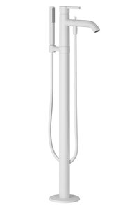 Изображение товара Смеситель для ванны и душа Kludi Nova Fonte 385905315 белый матовый напольный