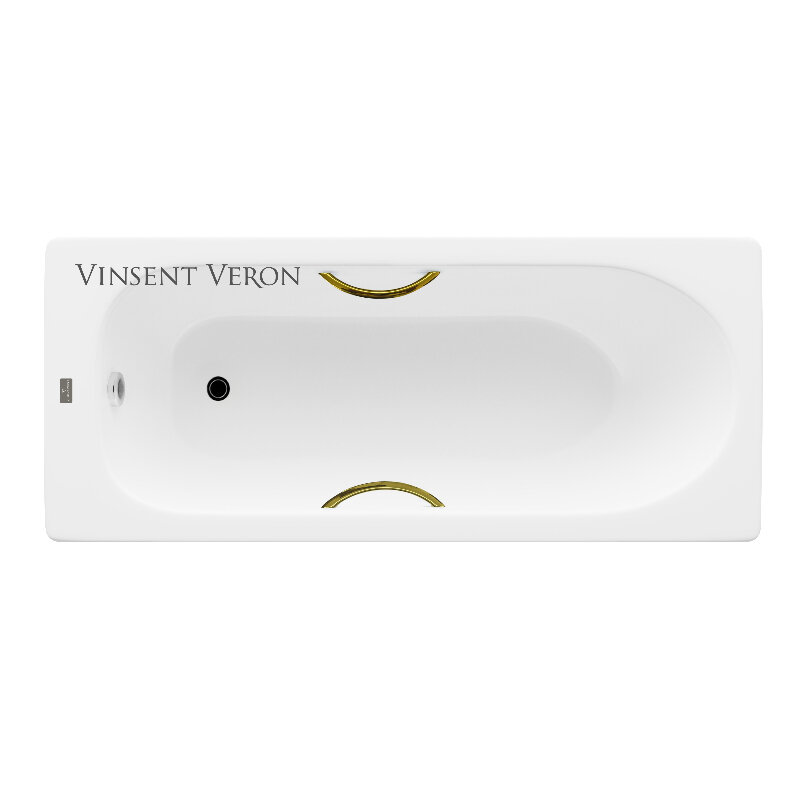 Изображение товара Чугунная ванна Vinsent Veron Soissons 170x70 см с ручками золото