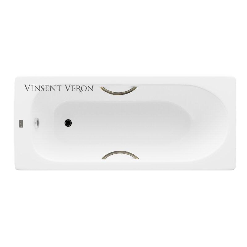 Изображение товара Чугунная ванна Vinsent Veron Soissons 170x70 см белая бронзовые ручки