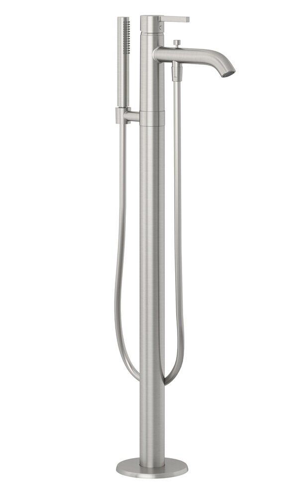 Изображение товара Смеситель Kludi Nova Fonte 38590N515, напольный, никель брашированный для ванны и душа