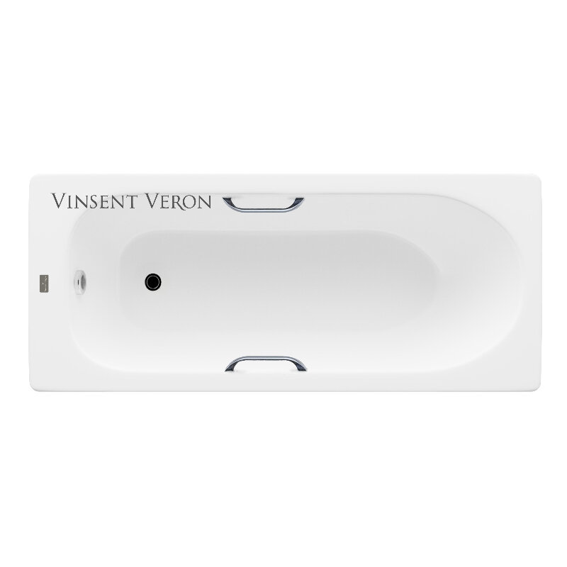 Изображение товара Чугунная ванна Vinsent Veron Soissons 170x70 см белая с хромированными ручками Изображение товара Чугунная ванна Vinsent Veron Soissons 170x70 см белая с хромированными ручками