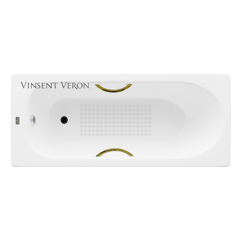 Изображение товара Чугунная ванна Vinsent Veron Soissons 170x70 см с антискользящим покрытием