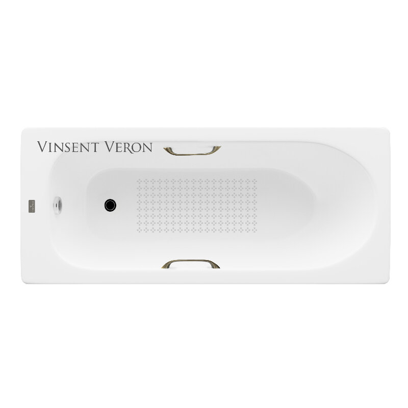 Изображение товара Чугунная ванна Vinsent Veron Soissons 170x70 см с антискользящим покрытием