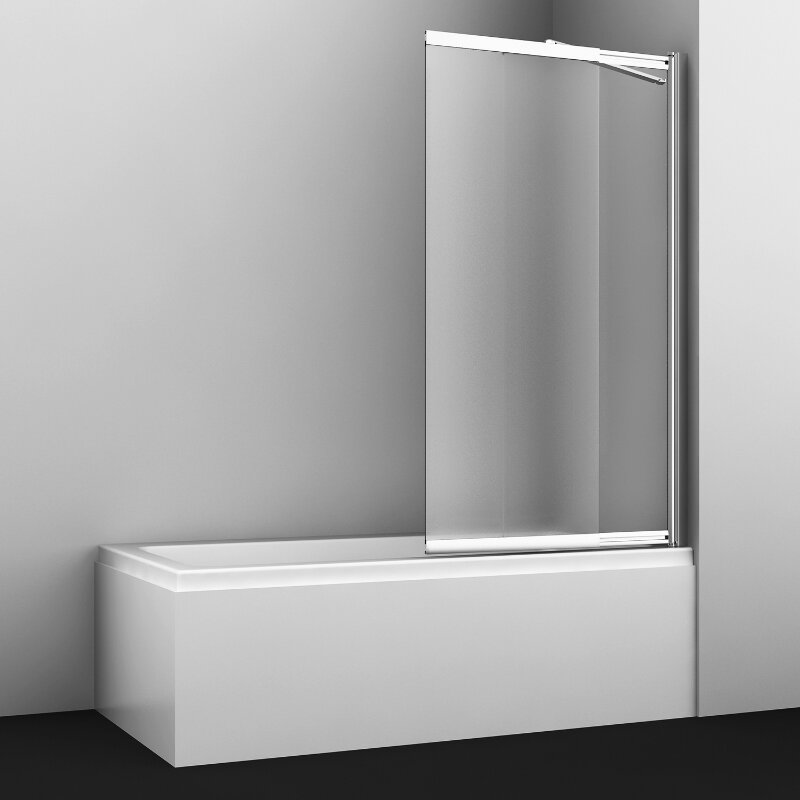 Изображение товара Шторка на ванну WasserKraft Main 41S02-100 RM 100 см стекло прозрачное серебристый профиль