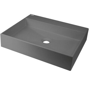 Изображение товара Раковина Deante Correo CQR_TU5S, 50 см, искусственный камень, цвет антрацит металлик