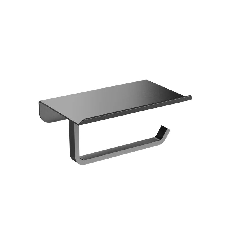 Изображение товара Держатель туалетной бумаги с полкой из нержавеющей стали воронёная сталь Gunmetal Изображение товара Держатель туалетной бумаги с полкой из нержавеющей стали воронёная сталь Gunmetal