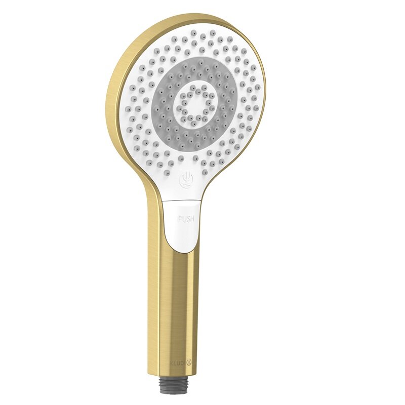 Изображение товара Душевая лейка Kludi Dive Х 69830N0-00 3 режима струи пластик золото брашированное