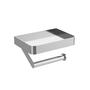 Изображение товара Держатель туалетной бумаги со встроенной полкой из нержавеющей стали хром Изображение товара Держатель туалетной бумаги со встроенной полкой из нержавеющей стали хром