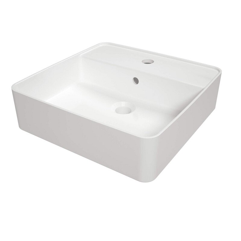 Изображение товара Раковина Deante Square CGS_6U4B, 42 см, накладная, керамика, цвет белый Изображение товара Раковина Deante Square CGS_6U4B, 42 см, накладная, керамика, цвет белый