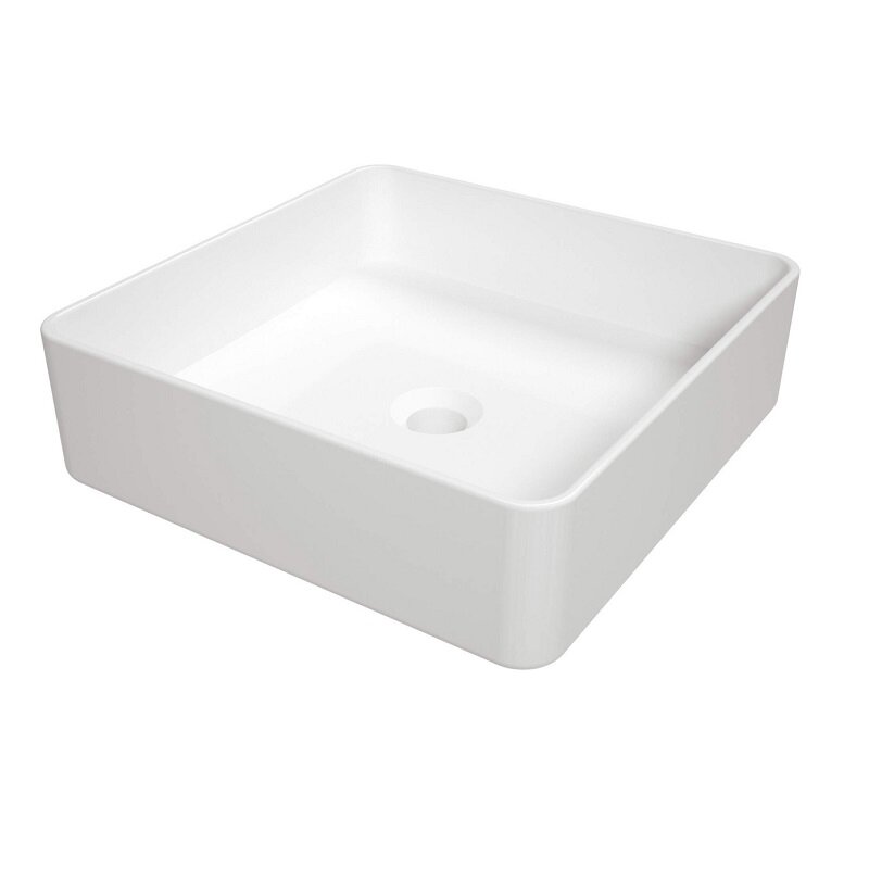 Изображение товара Раковина Deante Square CGS_6U4S, 40 см, накладная, керамика, цвет белый Изображение товара Раковина Deante Square CGS_6U4S, 40 см, накладная, керамика, цвет белый