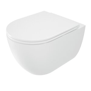 Изображение товара Унитаз подвесной Deante Round CGRD6ZPW, безободковый, с крышкой-сиденьем Soft-Close, белый