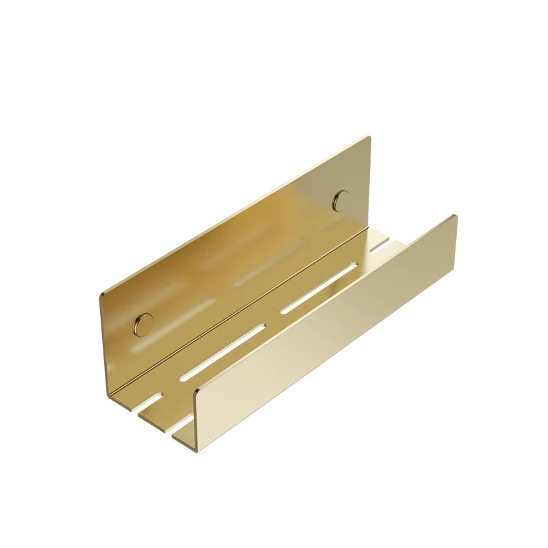 Изображение товара Полка для ванной комнаты Stworki Стокгольм S36375GM из нержавеющей стали золото матовая