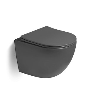 Изображение товара Подвесной безободковый унитаз Vincea Tornado Globo VT1-14STMA антрацит матовый Изображение товара Подвесной безободковый унитаз Vincea Tornado Globo VT1-14STMA антрацит матовый
