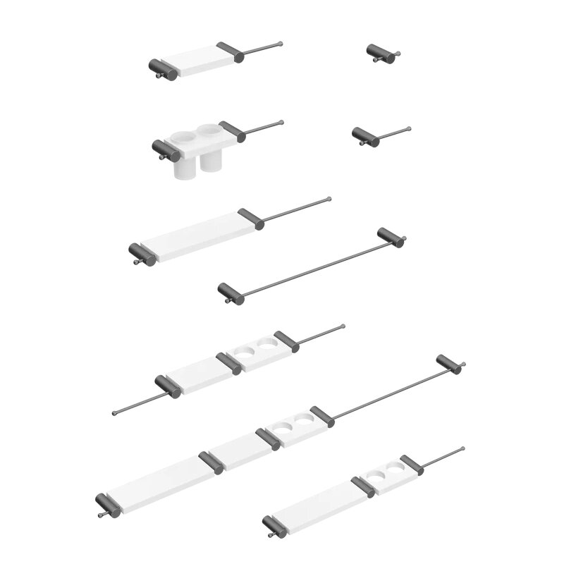 Изображение товара Набор аксессуаров для ванной комнаты Stworki Стокгольм S36388GBW стиль стильный набор