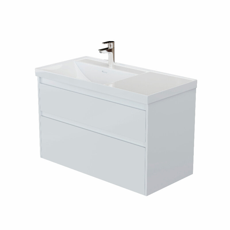 Изображение товара Тумба под раковину Aquanet Nova Lite 2.0 00346313/00346326, 100 см, напольная/подвесная, левая/правая, цвет белый глянец Изображение товара Тумба под раковину Aquanet Nova Lite 2.0 00346313/00346326, 100 см, напольная/подвесная, левая/правая, цвет белый глянец