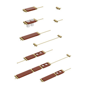 Изображение товара Набор аксессуаров для ванны Stworki Стокгольм S36388GMC современный дизайн золото матовое