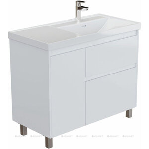 Изображение товара Тумба под раковину Aquanet Nova Lite 2.0 100 см напольная белый глянец