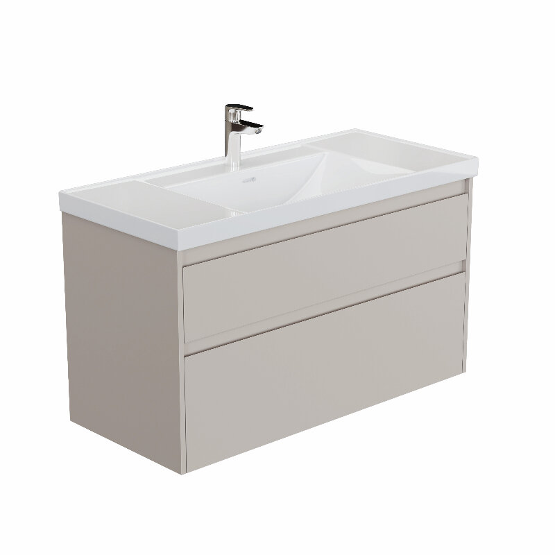 Изображение товара Тумба под раковину Aquanet Nova Lite 2.0 110 см бежевый, напольная и подвесная