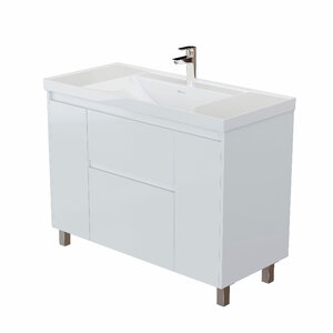 Изображение товара Тумба под раковину Aquanet Nova Lite 2.0 00346342, 110 см, напольная, цвет белый глянец