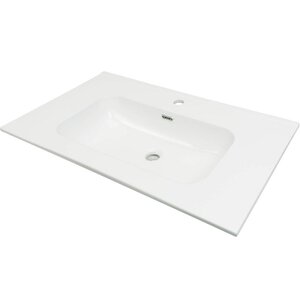 Изображение товара Раковина Deante Tubo CTU_6U8W, 80 см, керамика, цвет белый