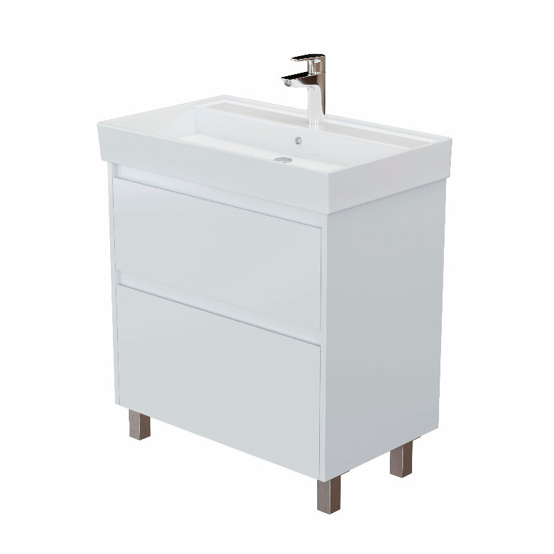 Изображение товара Тумба под раковину Aquanet Nova Lite 2.0 00346336, 60 см, напольная, цвет белый глянец Изображение товара Тумба под раковину Aquanet Nova Lite 2.0 00346336, 60 см, напольная, цвет белый глянец