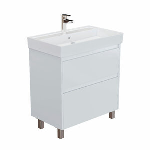 Изображение товара Тумба под раковину Aquanet Nova Lite 2.0 75 см белая глянцевая