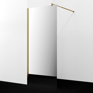 Изображение товара Душевая стенка WasserKRAFT Rur 30W46BG-MR, 110 см, со свободным входом, стекло зеркальное, профиль матовое золото