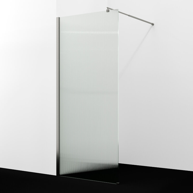 Изображение товара Душевая стенка WasserKRAFT Rur 30W46-FL 110 см без дверей стекло рифленое профиль серебристый