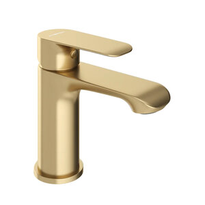 Изображение товара Смеситель для раковины Stworki Копенгаген S42010GM с PVD покрытием золото матовое