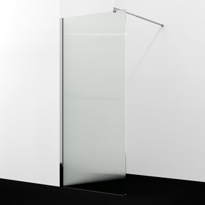 Изображение товара Душевая стенка WasserKRAFT Rur 30W44-FL, 100 см, со свободным входом, стекло рифленое, профиль серебристый