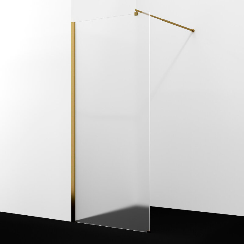 Изображение товара Душевая стенка WasserKRAFT Rur 30W44BG-MG 100 см без дверей стекло матовое золото