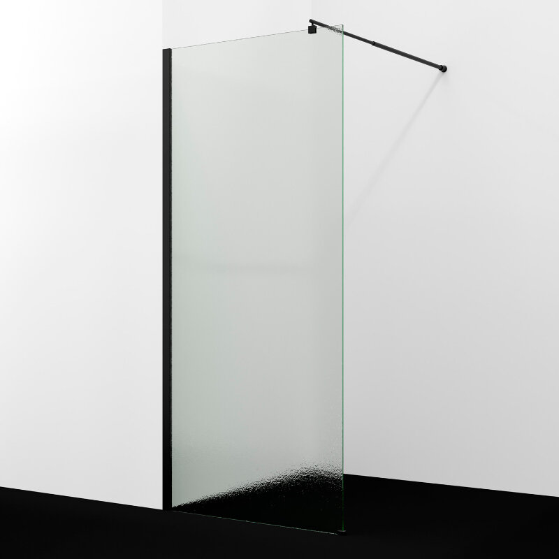 Изображение товара Душевая стенка WasserKRAFT Rur 30W40MB-TXG 120 см стекло черный профиль