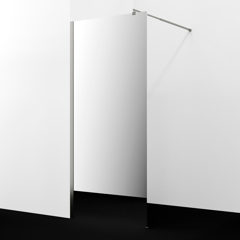 Изображение товара Душевая стенка WasserKRAFT Rur 30W46BN-MR 110 см без дверей зеркальное стекло никель