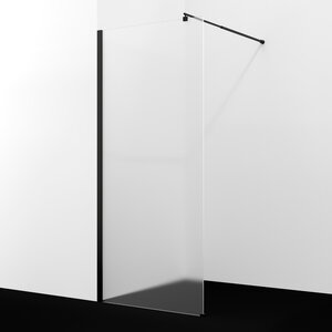 Изображение товара Душевая стенка WasserKRAFT Rur 30W40MB-MG, 120 см, со свободным входом, стекло матовое, профиль черный